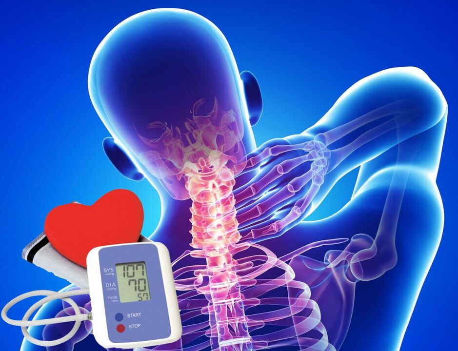 Paglukso sa presyon sa dugo nga adunay cervical osteochondrosis